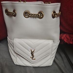 Mini YSL Bucket Bag . Approx 8x6x5 With 17" Drop Strap In Very Good Condition.
